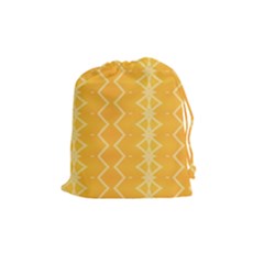 Pattern Yellow Drawstring Pouch (medium) by HermanTelo