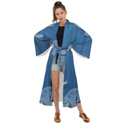 Time Clock Watch Hours Maxi Kimono by HermanTelo