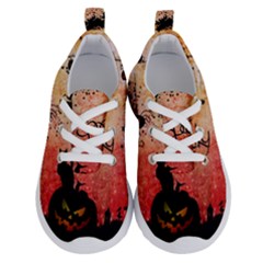 Funny Halloween Design, Cat, Pumpkin And Witch Running Shoes by FantasyWorld7