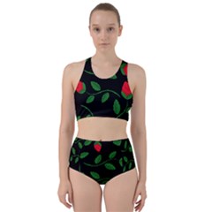 Roses Flowers Spring Flower Nature Racer Back Bikini Set