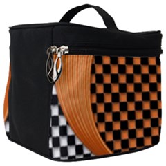 Heart Chess Board Checkerboard Make Up Travel Bag (big) by HermanTelo