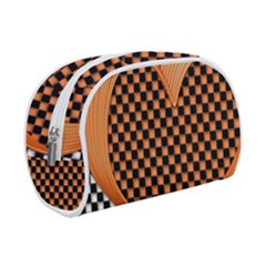 Heart Chess Board Checkerboard Makeup Case (small) by HermanTelo