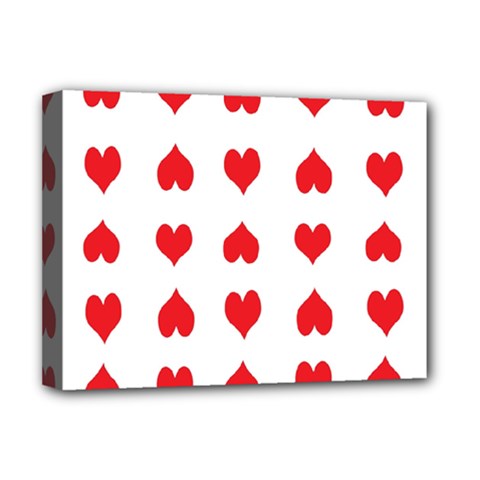 Heart Red Love Valentines Day Deluxe Canvas 16  X 12  (stretched)  by HermanTelo