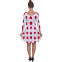 Heart Red Love Valentines Day Quarter Sleeve Skater Dress View2