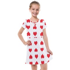 Heart Red Love Valentines Day Kids  Cross Web Dress by HermanTelo