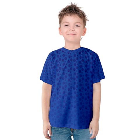 Background Polka Blue Kids  Cotton Tee by HermanTelo