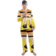 Abstract Anthropomorphic Art Men s Satin Pajamas Long Pants Set by HermanTelo