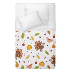 Thanksgiving Turkey Pattern Duvet Cover (single Size) by Valentinaart