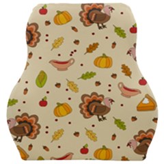 Thanksgiving Turkey Pattern Car Seat Velour Cushion  by Valentinaart