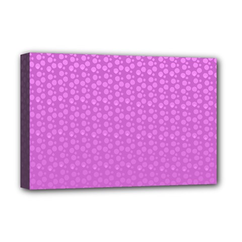 Background Polka Pink Deluxe Canvas 18  X 12  (stretched) by HermanTelo