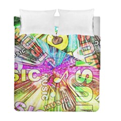 Music Abstract Sound Colorful Duvet Cover Double Side (full/ Double Size) by Mariart