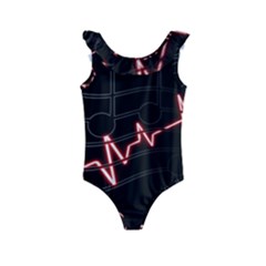 Music Wallpaper Heartbeat Melody Kids  Frill Swimsuit by HermanTelo