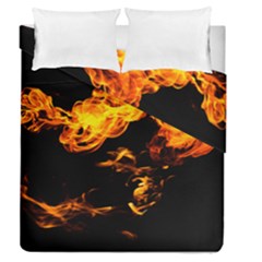 Can Walk On Fire, Black Background Duvet Cover Double Side (queen Size) by picsaspassion