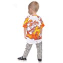 Can Walk on volcano Fire, white background Kids  Raglan Tee View2