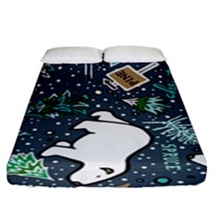 Midnight Tree Farm Fitted Sheet (king Size) by bohojosartulfashion