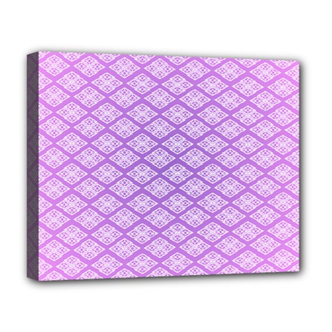 Pattern Texture Geometric Purple Deluxe Canvas 20  X 16  (stretched) by Mariart