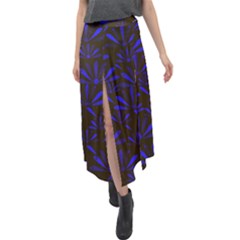 Zappwaits Flower Velour Split Maxi Skirt by zappwaits