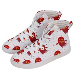 Ghost Halloween Drawing Flower Leaf Women s Hi-top Skate Sneakers by Vaneshart