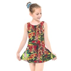 Red Country-1-2 Kids  Skater Dress Swimsuit by bestdesignintheworld