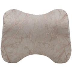 Pink Marble Beige Texture Floor Background With Shinny Pink Veins Greek Marble Print Luxuous Real Marble  Head Support Cushion by genx