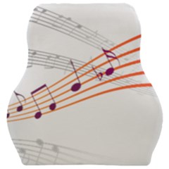 Music Notes Clef Sound Car Seat Velour Cushion  by HermanTelo