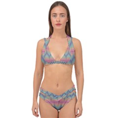 Pattern Background Texture Colorful Double Strap Halter Bikini Set by HermanTelo