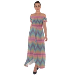 Pattern Background Texture Colorful Off Shoulder Open Front Chiffon Dress by HermanTelo