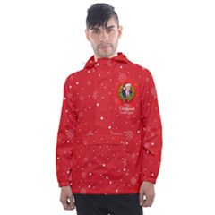 Make Christmas Great Again With Trump Face Maga Men s Front Pocket Pullover Windbreaker by snek