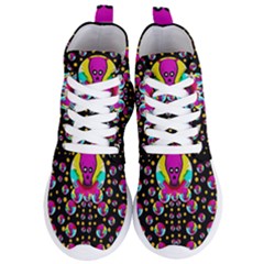 Skull With Many Friends Women s Lightweight High Top Sneakers by pepitasart