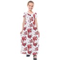 Christmas Watercolor hohoho red handdrawn holiday organic and naive pattern Kids  Short Sleeve Maxi Dress View1