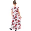 Christmas Watercolor hohoho red handdrawn holiday organic and naive pattern Kids  Short Sleeve Maxi Dress View2