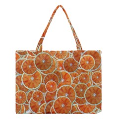 Oranges Background Texture Pattern Medium Tote Bag by HermanTelo