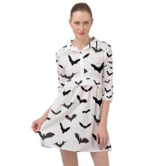 Bats Pattern Mini Skater Shirt Dress by Sobalvarro