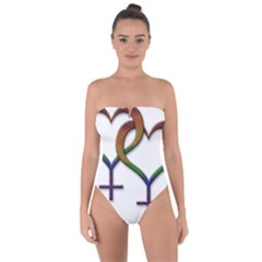 Mrs  And Mrs  Tie Back One Piece Swimsuit by LiveLoudGraphics