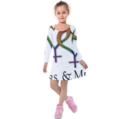 Mrs  And Mrs  Kids  Long Sleeve Velvet Dress by LiveLoudGraphics