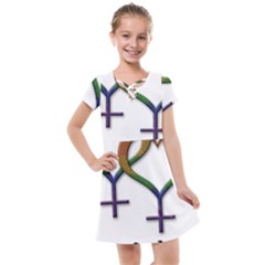 Mrs  And Mrs  Kids  Cross Web Dress by LiveLoudGraphics