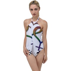 Mrs  And Mrs  Go With The Flow One Piece Swimsuit by LiveLoudGraphics