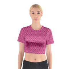 Background Texture Pattern Mandala Cotton Crop Top by HermanTelo