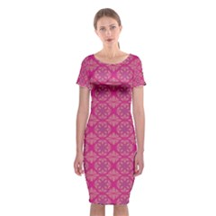 Background Texture Pattern Mandala Classic Short Sleeve Midi Dress by HermanTelo