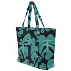 Leaves Zip Up Canvas Bag by Sobalvarro