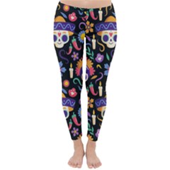 Dia De Los Muertos Classic Winter Leggings by Sobalvarro