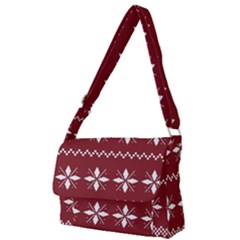 Christmas Pattern Full Print Messenger Bag (l) by Sobalvarro