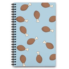 Turkey Leg Pattern - Thanksgiving 5 5  X 8 5  Notebook by Valentinaart