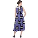 Cute Black Cat Pattern Round Neck Boho Dress View2