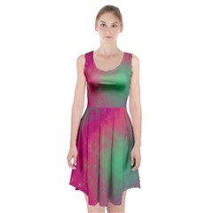 Effet Galaxy Rose/vert Racerback Midi Dress by kcreatif