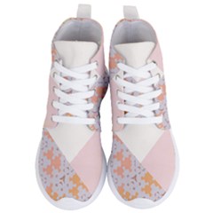Abstrait Triangles Rose Women s Lightweight High Top Sneakers by kcreatif