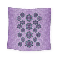 A Gift With Flowers Stars And Bubble Wrap Square Tapestry (small) by pepitasart