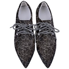 Pattern Effet Lignes Blanc Women s Pointed Oxford Shoes by kcreatif