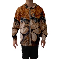 Wonderful Floral Design With Butterflies Kids  Hooded Windbreaker by FantasyWorld7