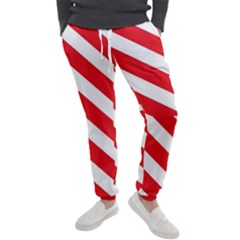 Candy Cane Red White Line Stripes Pattern Peppermint Christmas Delicious Design Men s Jogger Sweatpants by genx